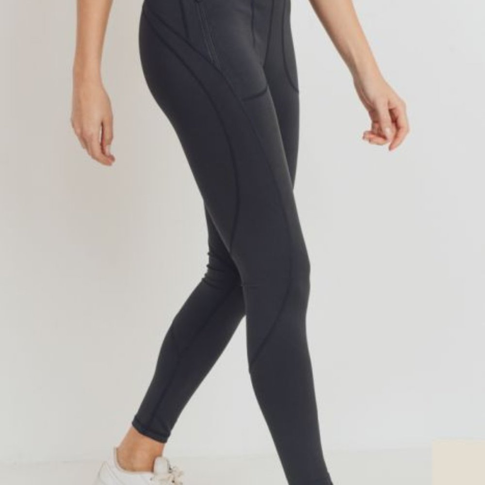 Side Zippered Pocket Highwaist Leggings